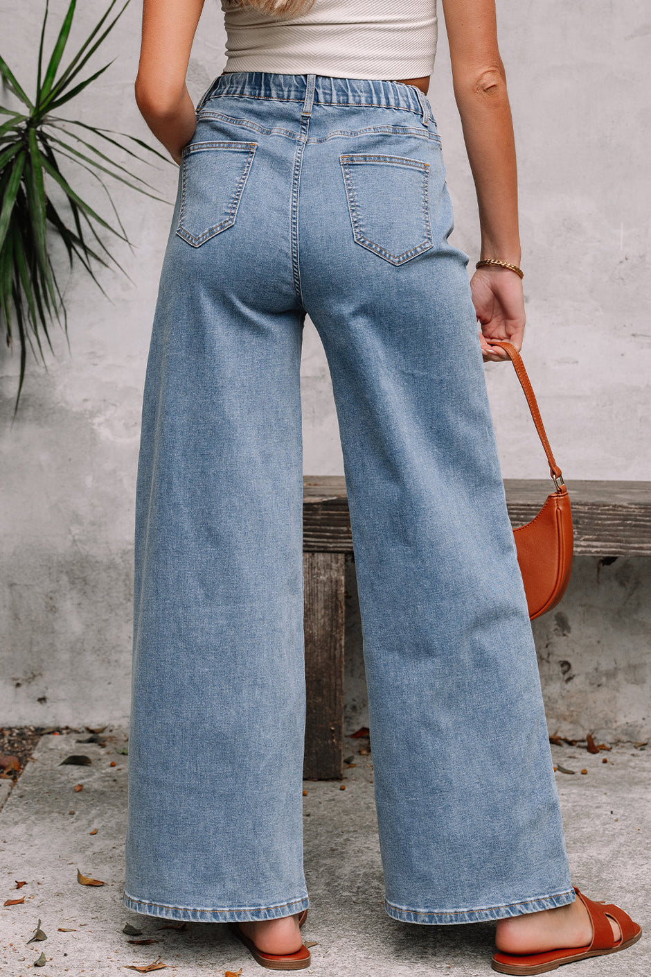 Zoe Medium Wash Super Wide Leg Denim Pants - SwagglyLife Home & Fashion